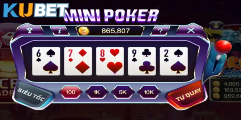 Minipoker mang theo sự thú vị và độc đáo tại Kubet 