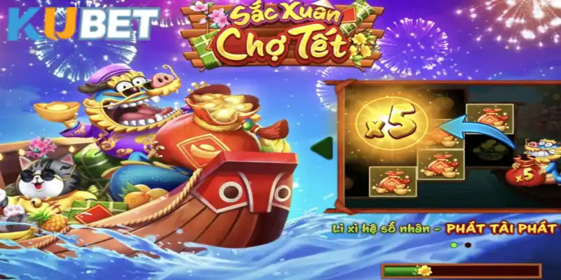 Sắc xuân chợ tết là thể loại quay hũ cực HOT tại Kubet 